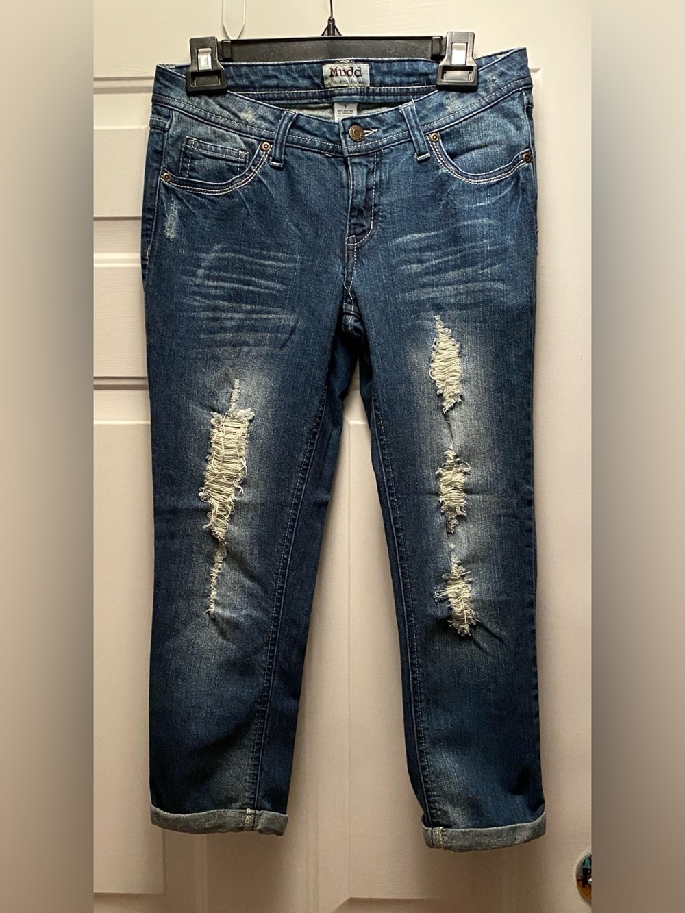 Mudd Distressed Denim Capris